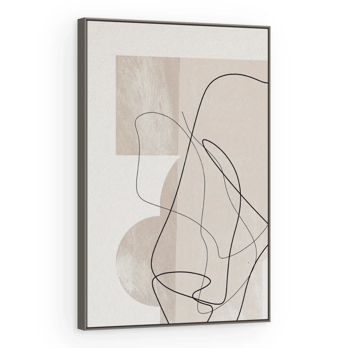 Quadro Decorativo Canvas Traço Bege - AB0080
