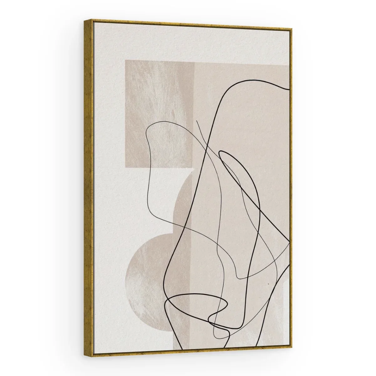Quadro Decorativo Canvas Traço Bege - AB0080