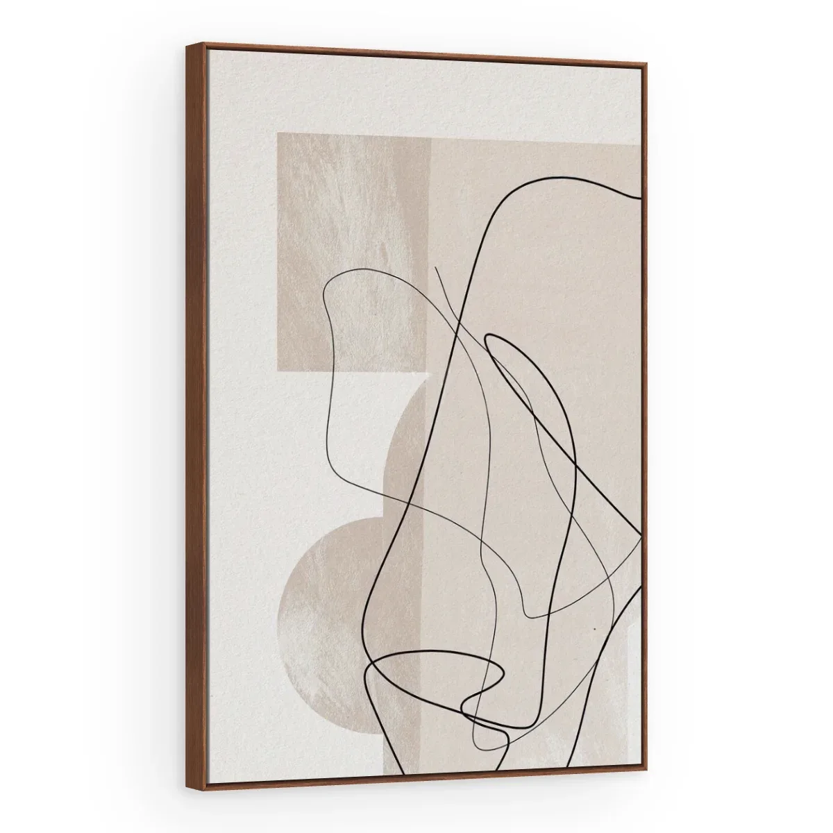 Quadro Decorativo Canvas Traço Bege - AB0080