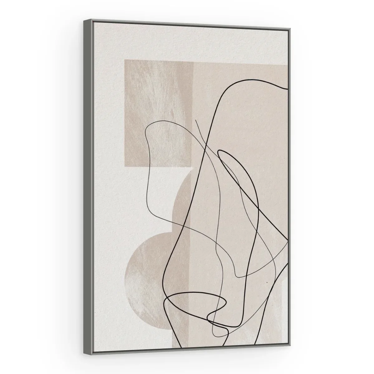 Quadro Decorativo Canvas Traço Bege - AB0080
