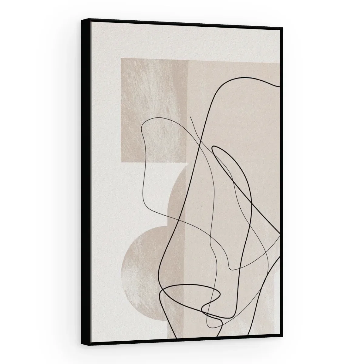 Quadro Decorativo Canvas Traço Bege - AB0080