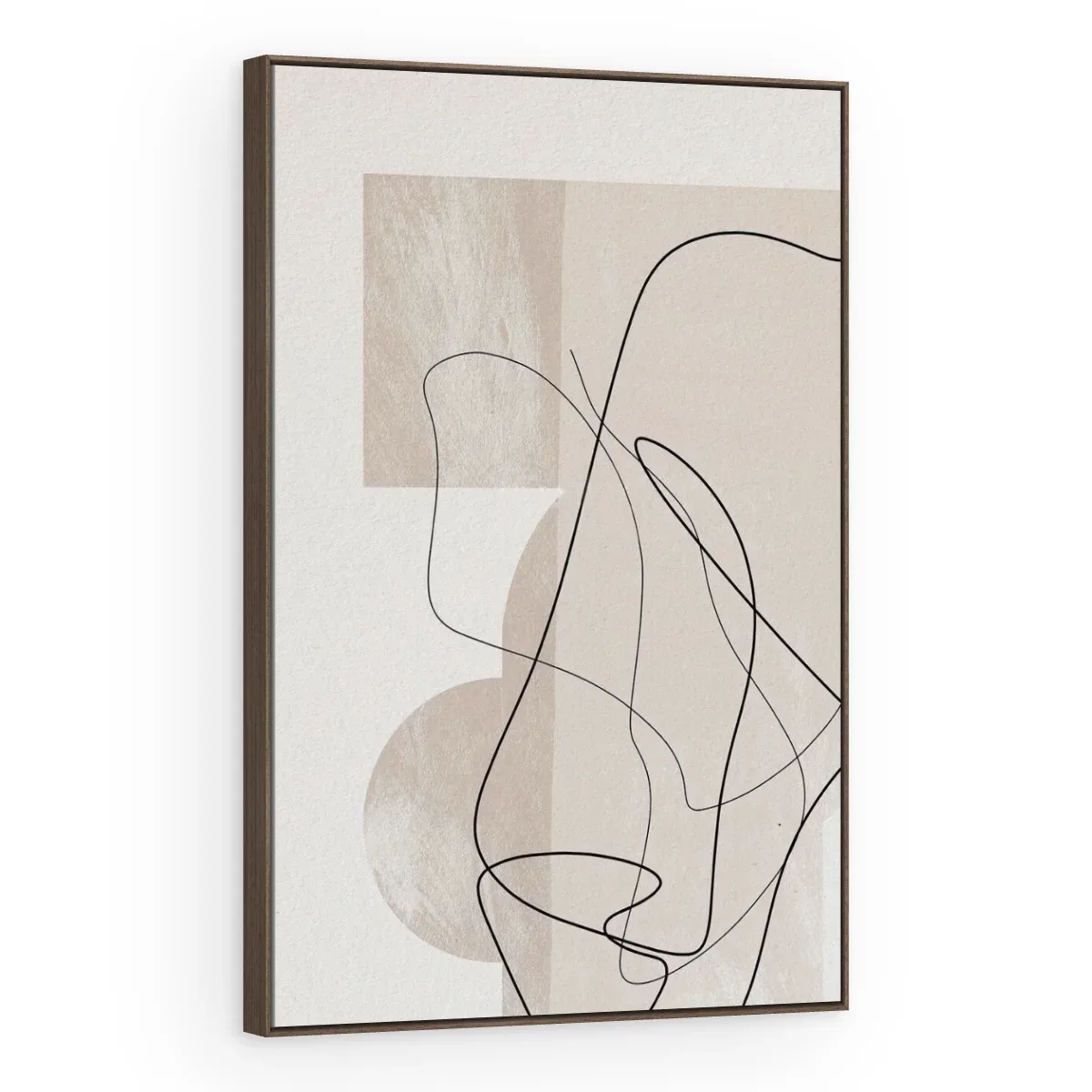 Quadro Decorativo Canvas Traço Bege - AB0080