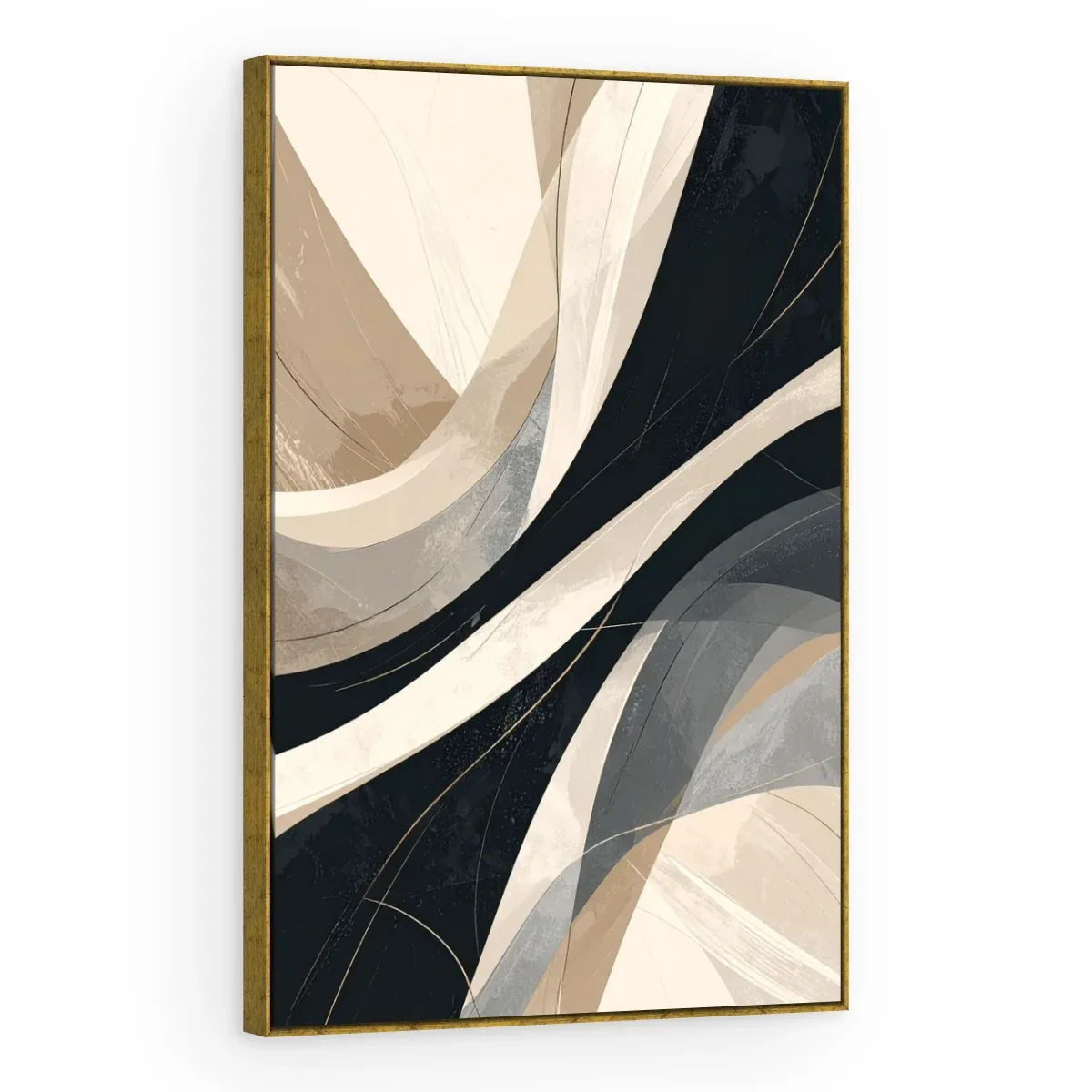 Quadro Decorativo Canvas Curvas Neutras - AB0090