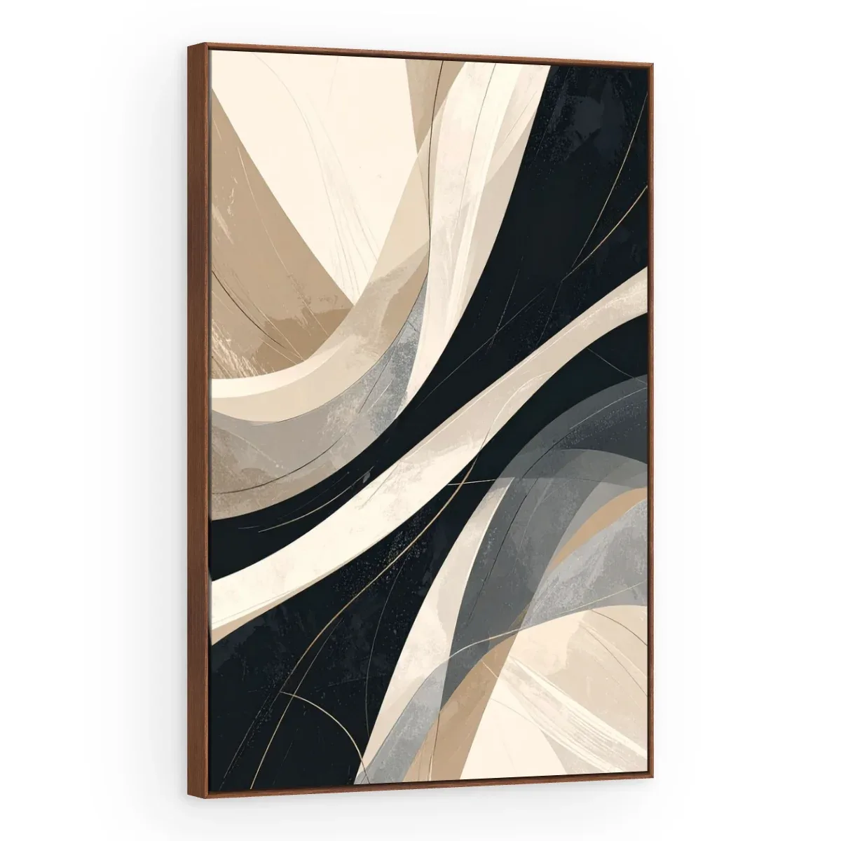 Quadro Decorativo Canvas Curvas Neutras - AB0090