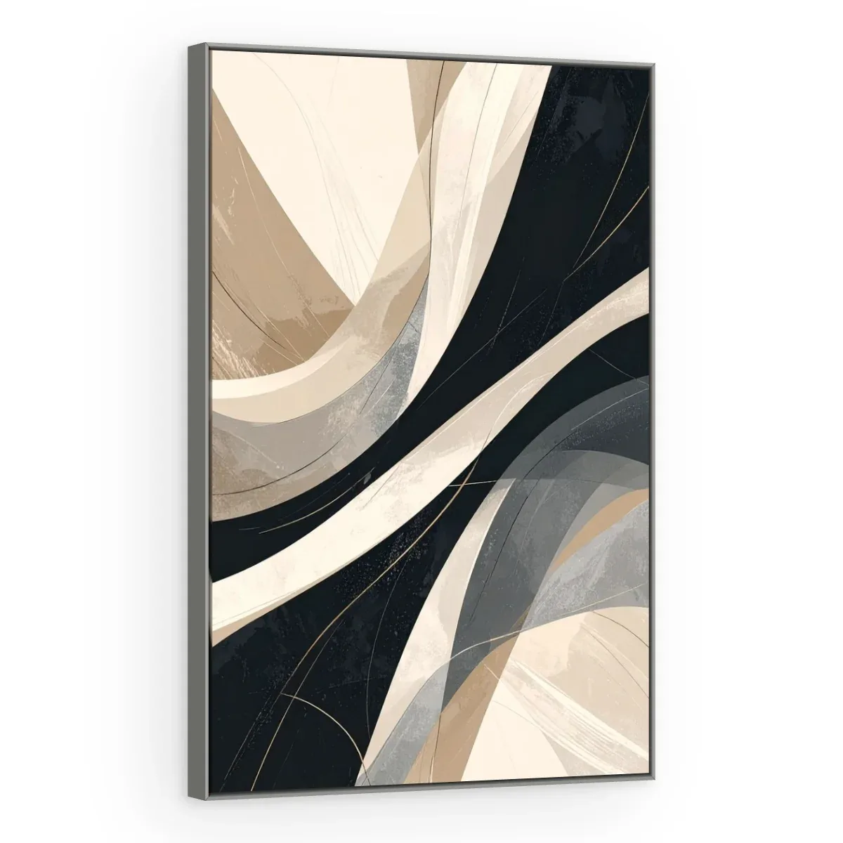 Quadro Decorativo Canvas Curvas Neutras - AB0090