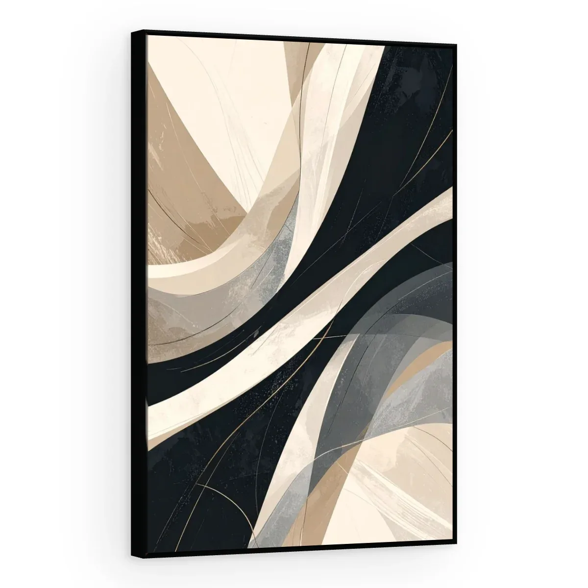 Quadro Decorativo Canvas Curvas Neutras - AB0090