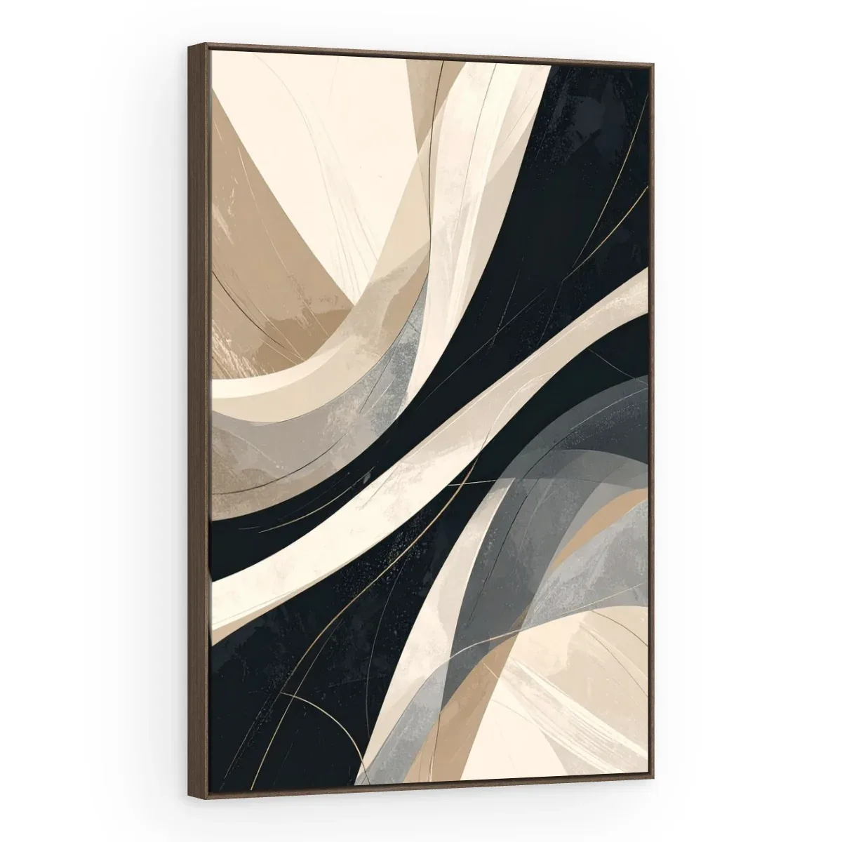 Quadro Decorativo Canvas Curvas Neutras - AB0090