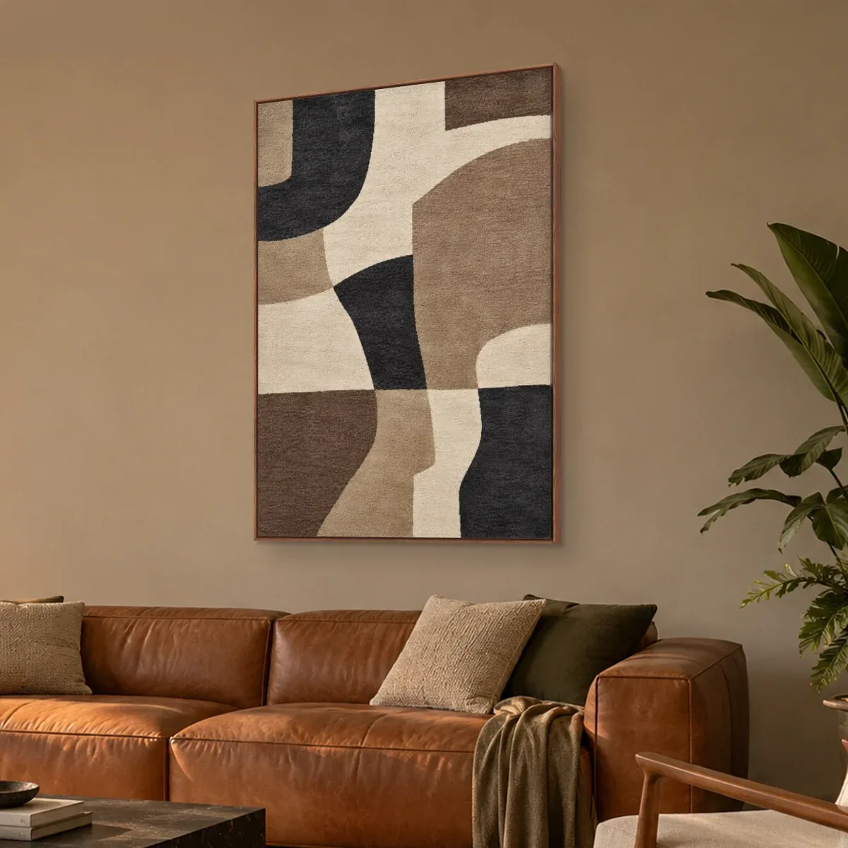 Quadro Decorativo Canvas Retalhos Café - AB0092