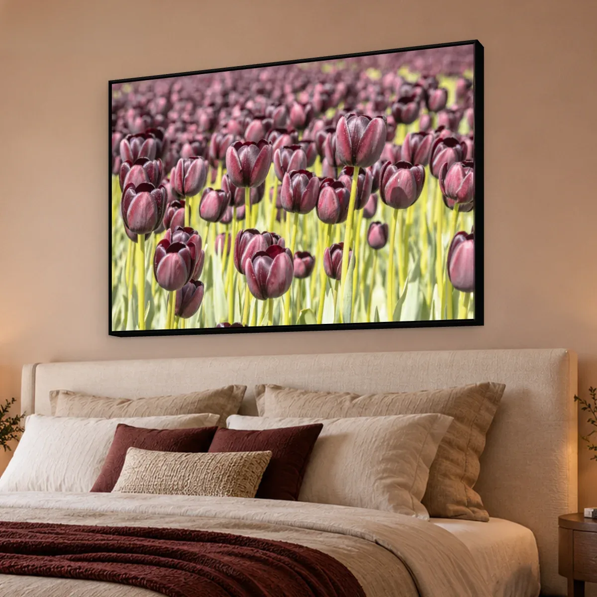 Quadro Decorativo Canvas Tulipas Púrpuras - AF0007