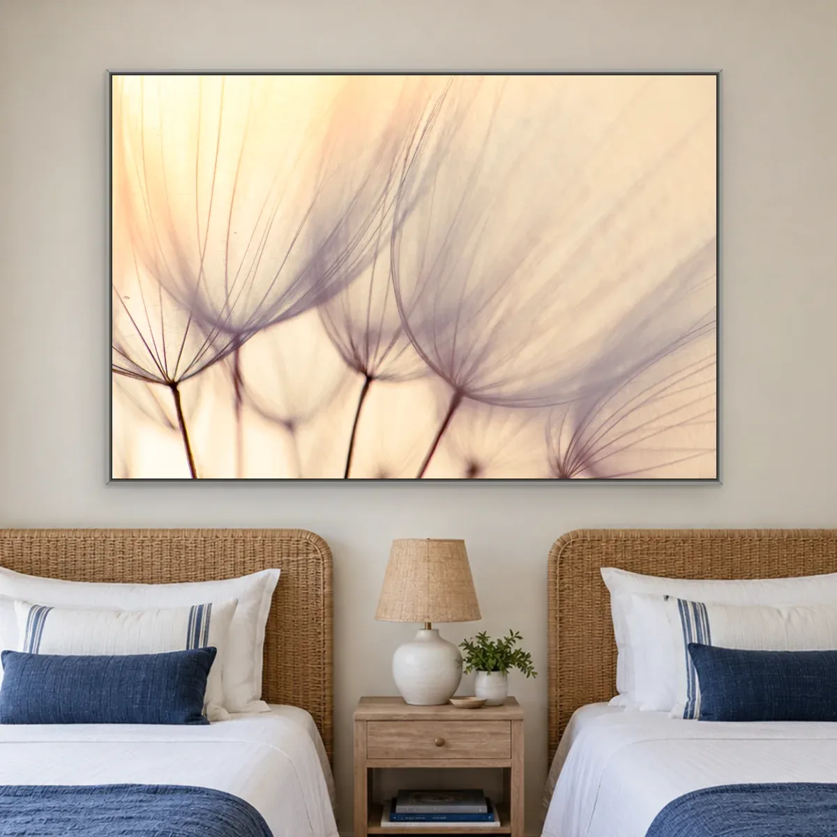 Quadro Decorativo Canvas Plumas Pastel - AF0013