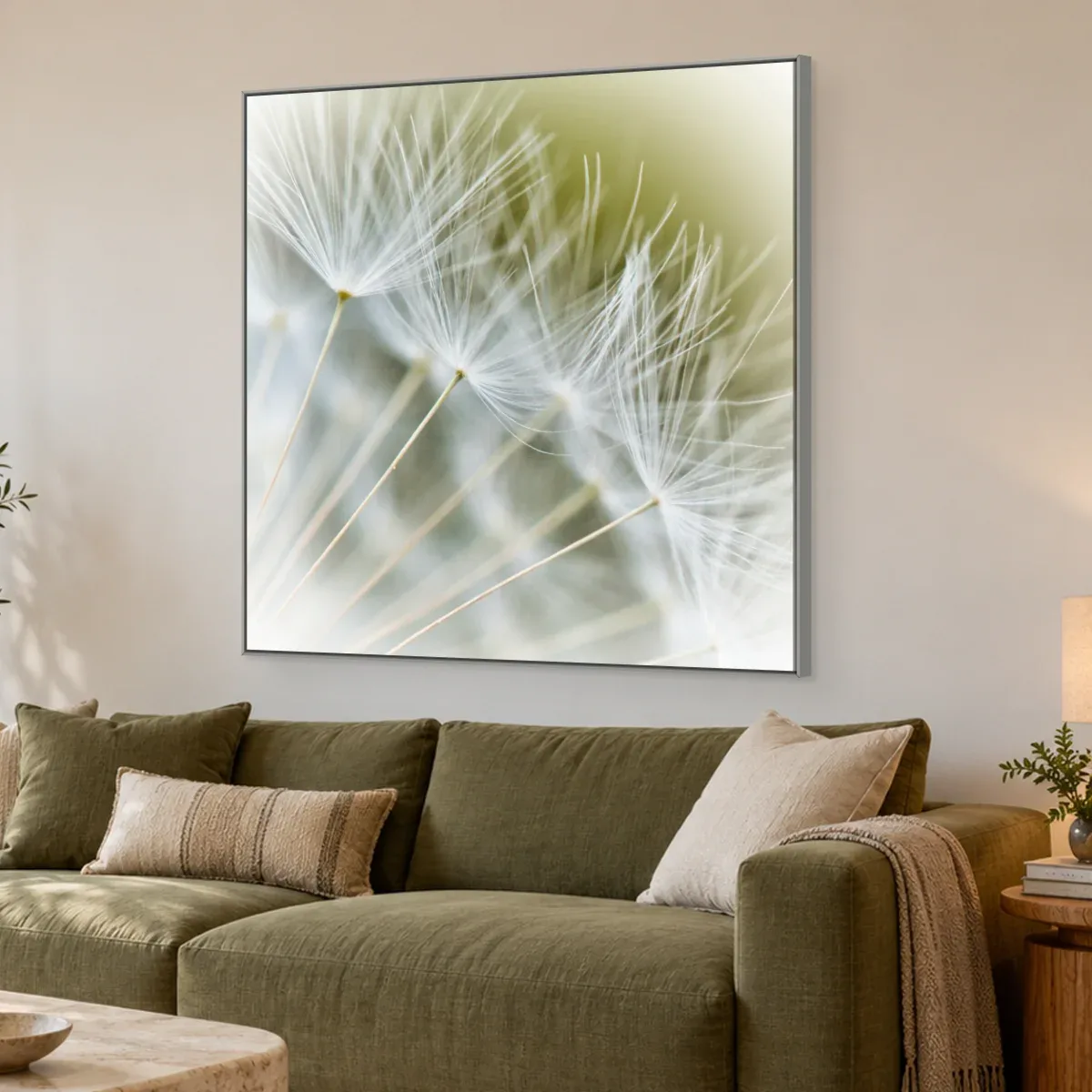 Quadro Decorativo Canvas Sementes Brancas - AF0014