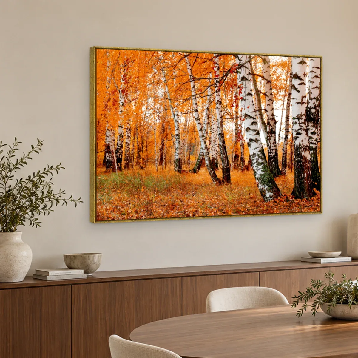 Quadro Decorativo Canvas Bosque Outonal - AF0022