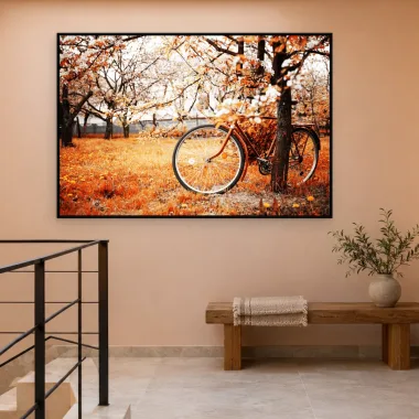 Quadro Decorativo Canvas Bicicleta Outonal - AF0023