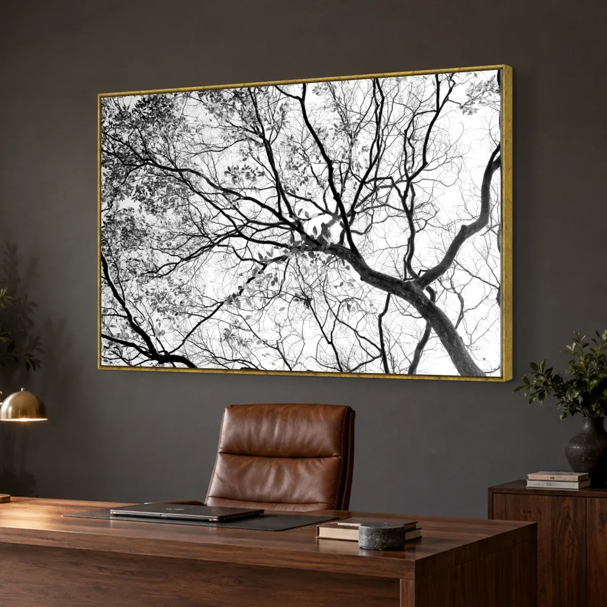 Quadro Decorativo Canvas Galhos Minimalistas - AF0025