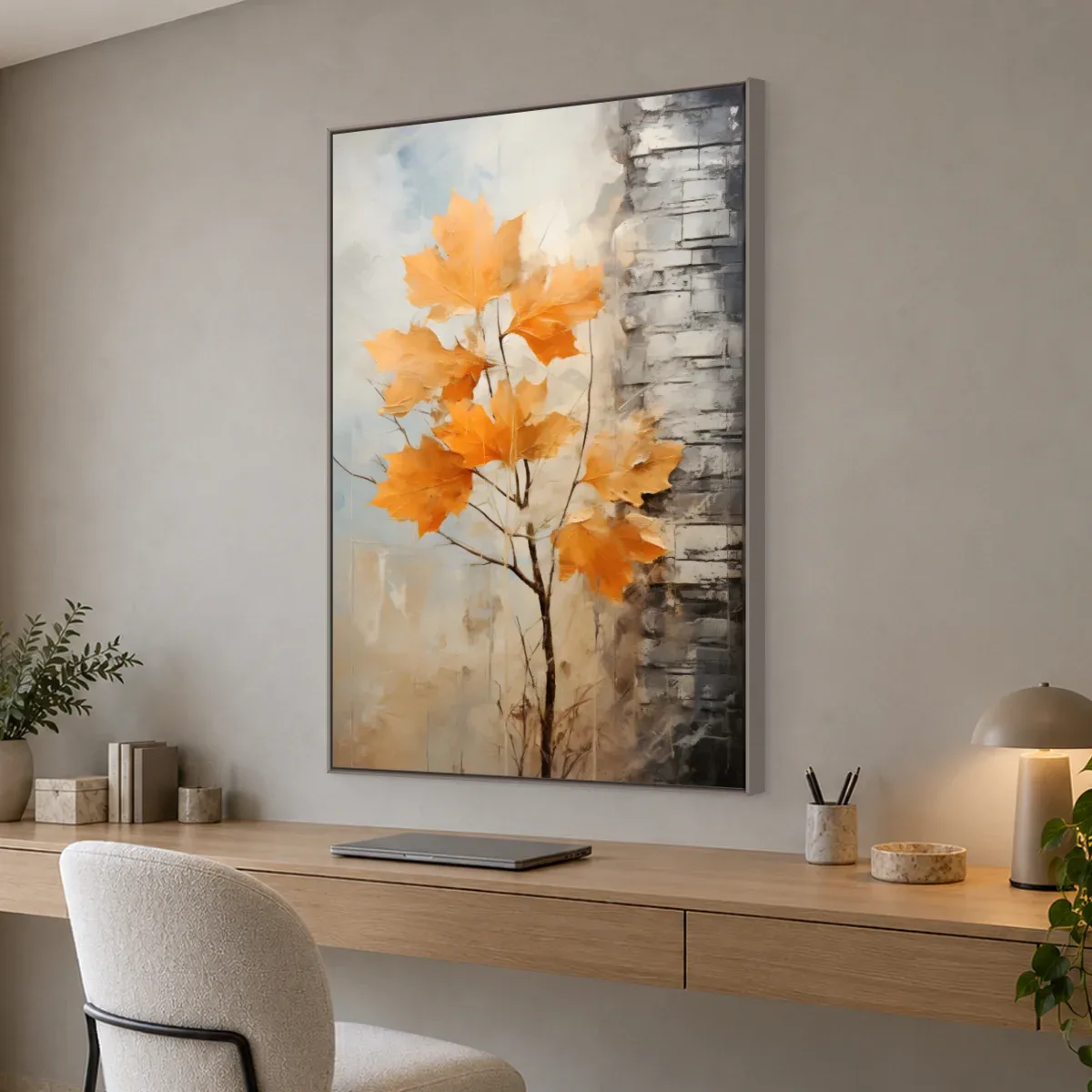 Quadro Decorativo Canvas Bordo Outonal - AF0038