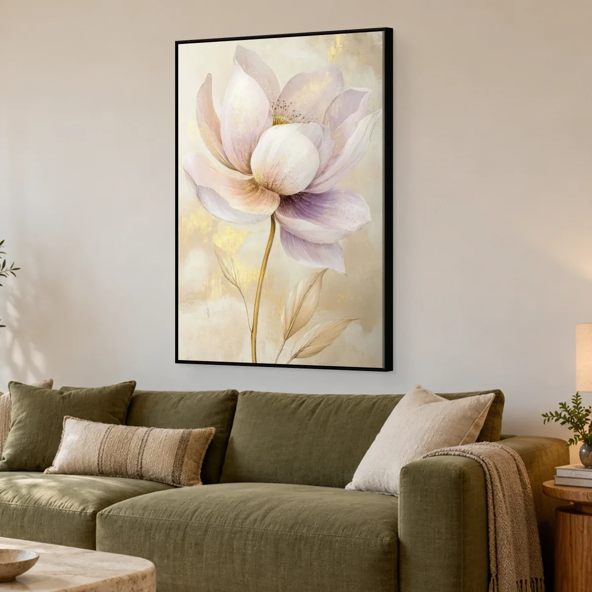 Quadro Decorativo Canvas Magnólia Lilás - AF0048