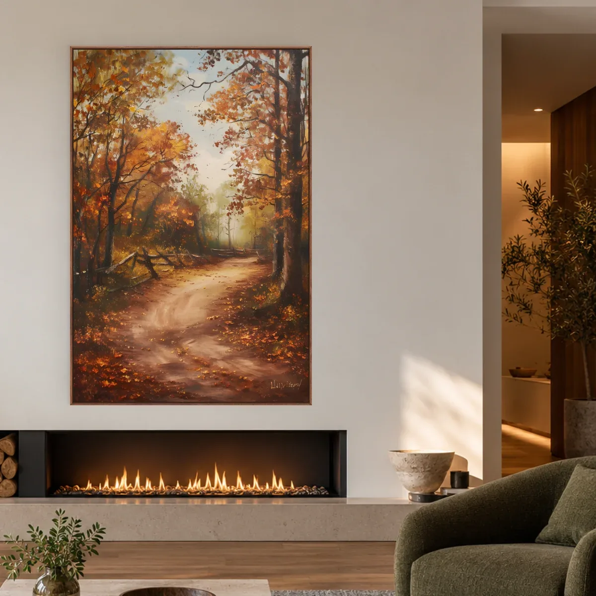 Quadro Decorativo Canvas Caminho Outonal - AF0053