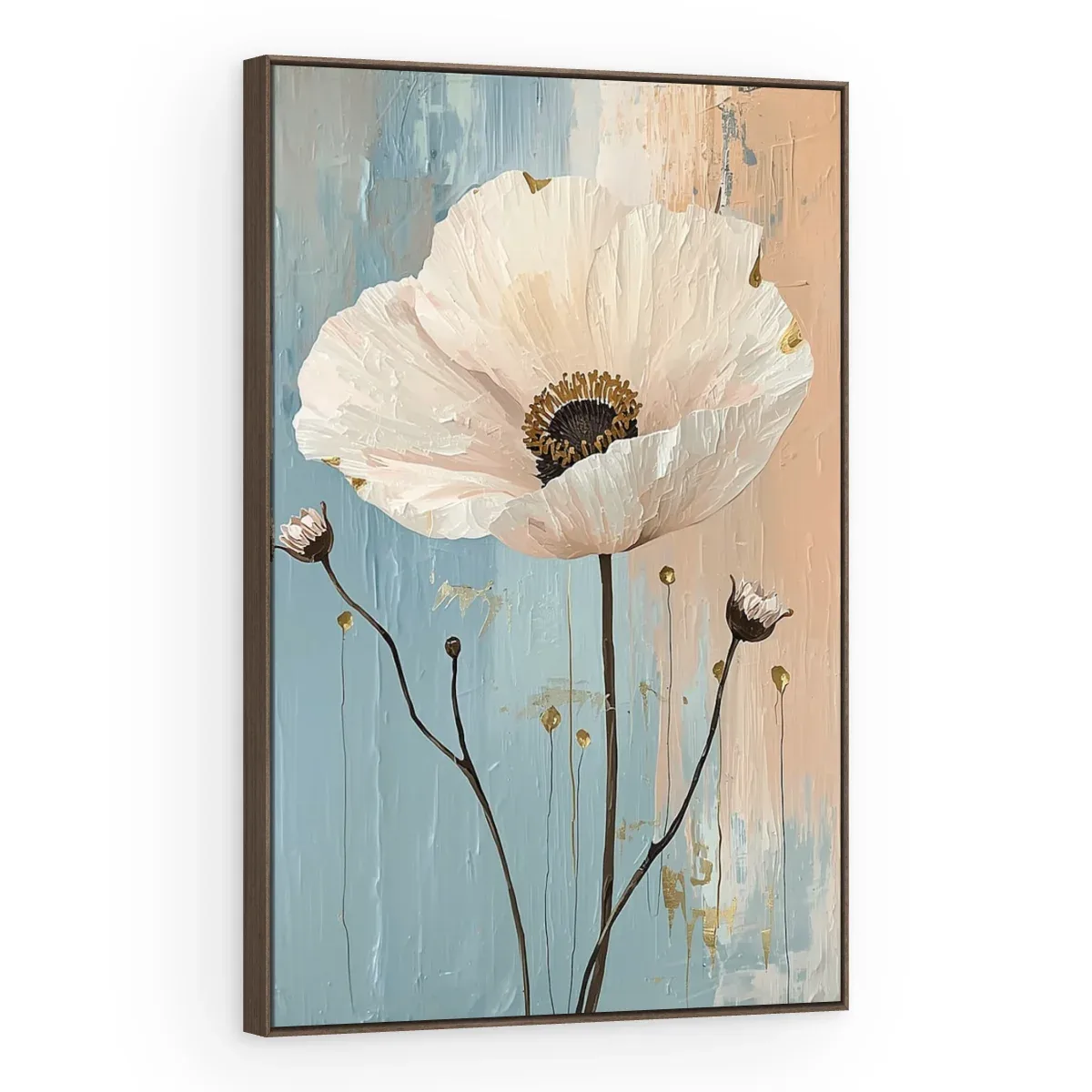 Quadro Decorativo Canvas Papoula Branca - AF0055