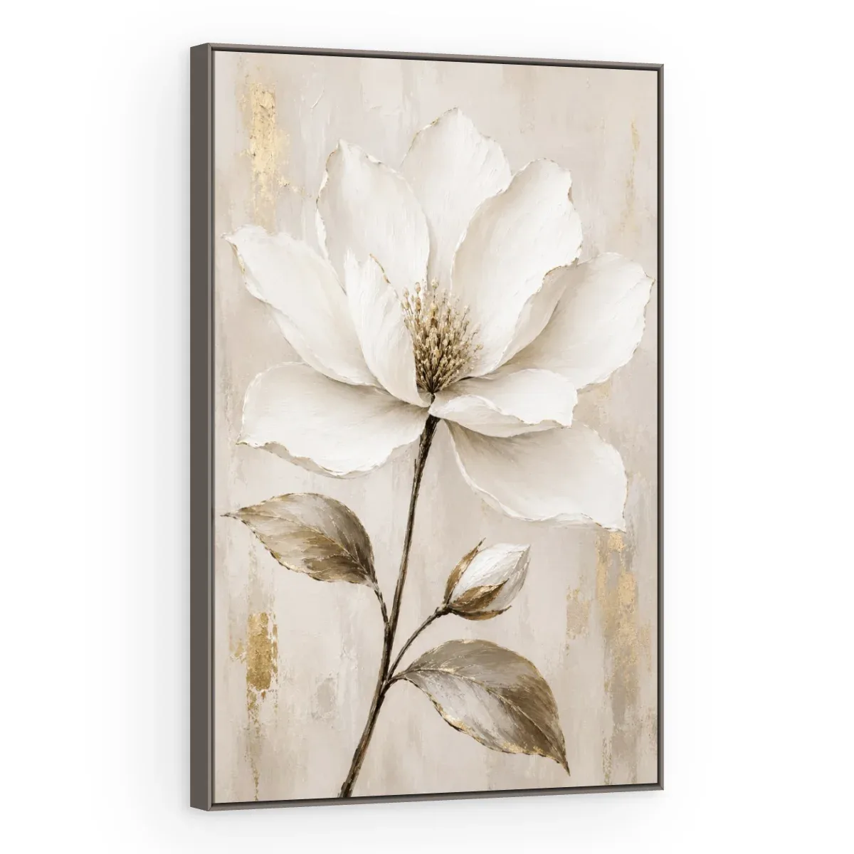Quadro Decorativo Canvas Flor Branca - AF0058