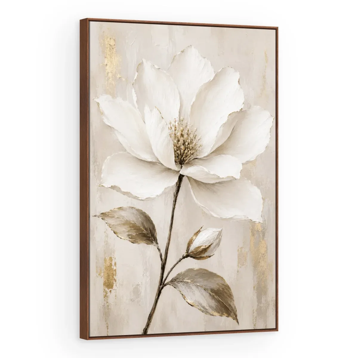 Quadro Decorativo Canvas Flor Branca - AF0058