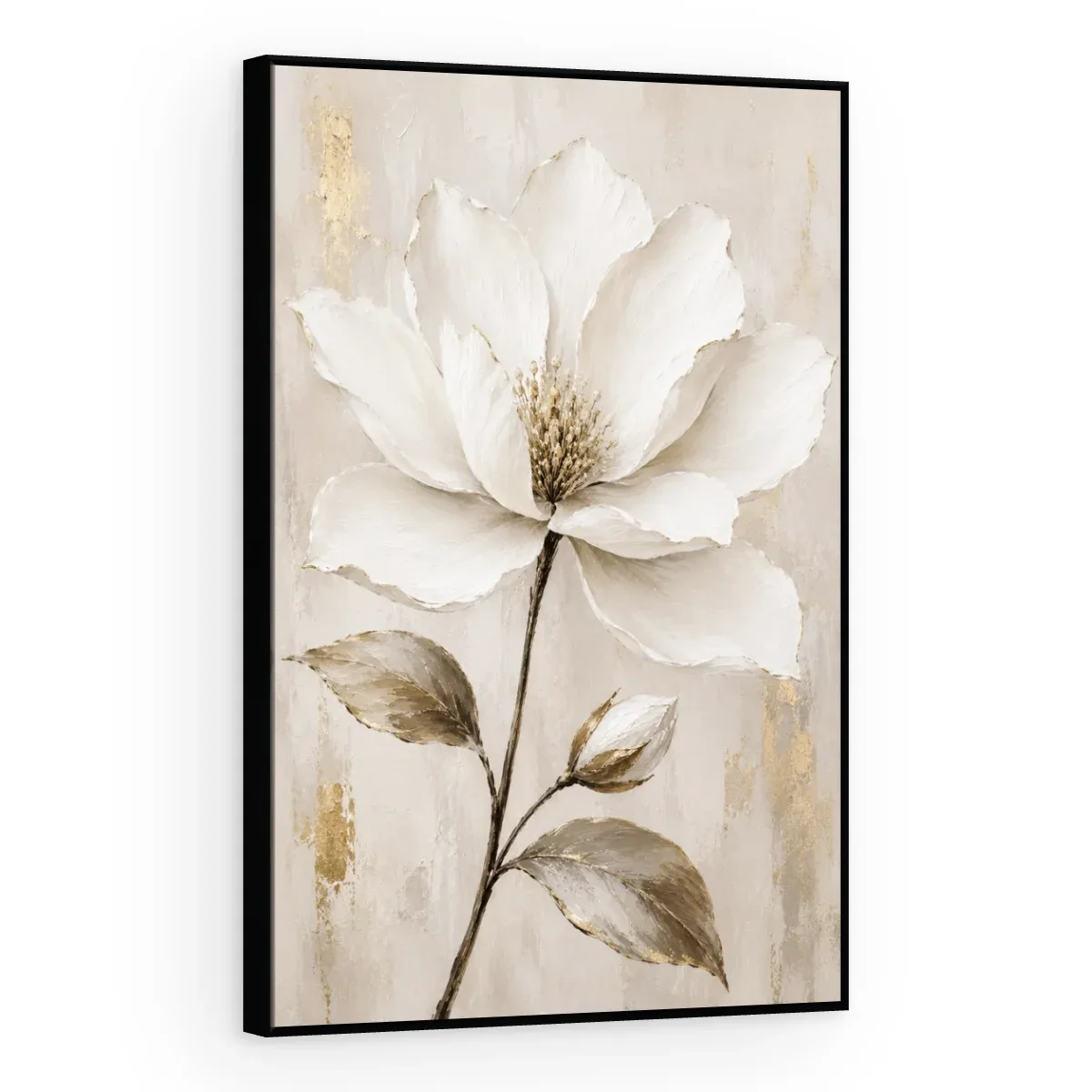 Quadro Decorativo Canvas Flor Branca - AF0058
