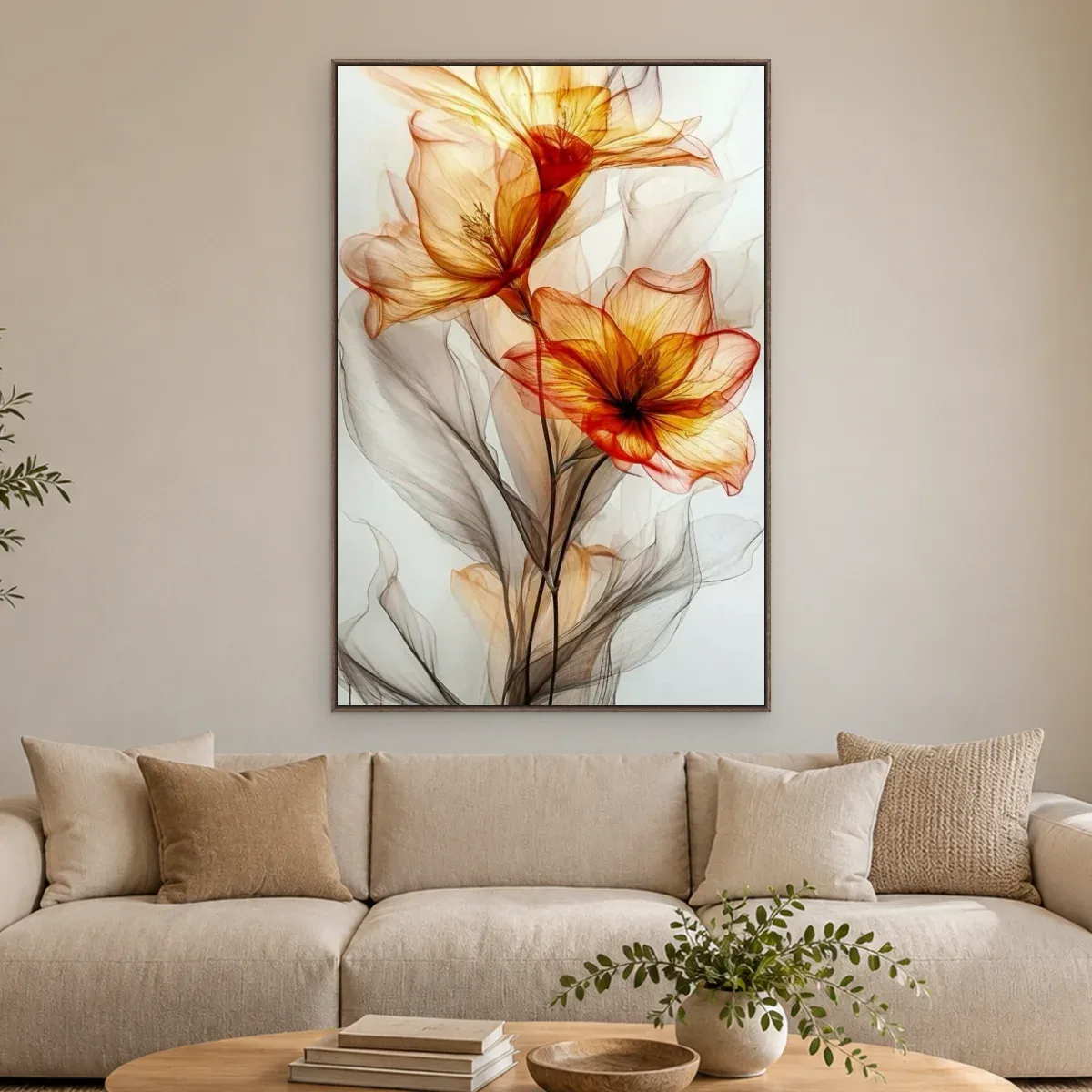Quadro Decorativo Canvas Lírios Translúcidos - AF0059