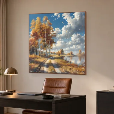 Quadro Decorativo Canvas Estrada Outonal - AF0064