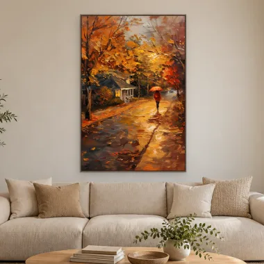 Quadro Decorativo Canvas Sombrinha Vermelha - AF0067