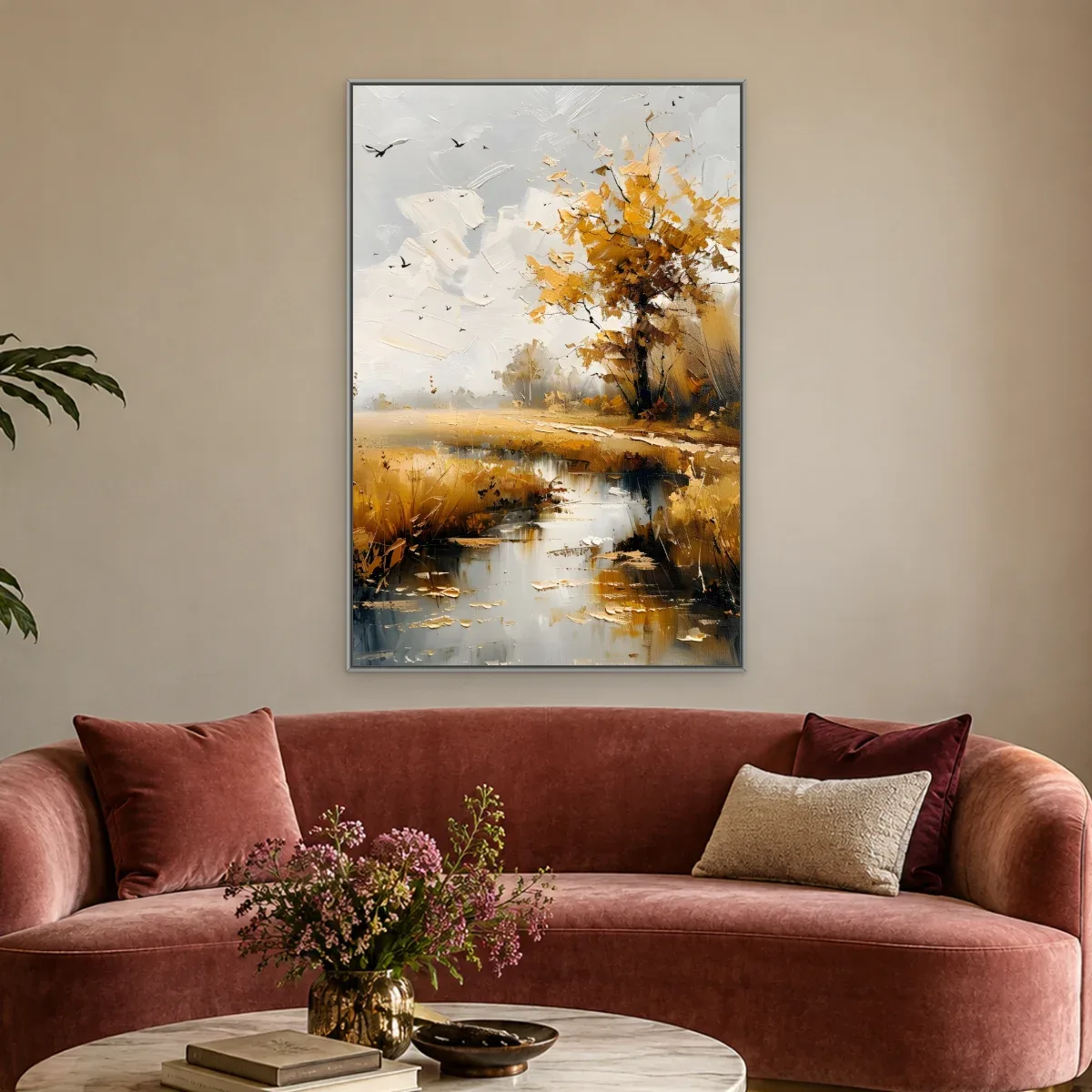 Quadro Decorativo Canvas Riacho Outonal - AF0069