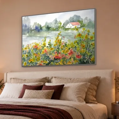 Quadro Decorativo Canvas Campo Aquarela - AF0070