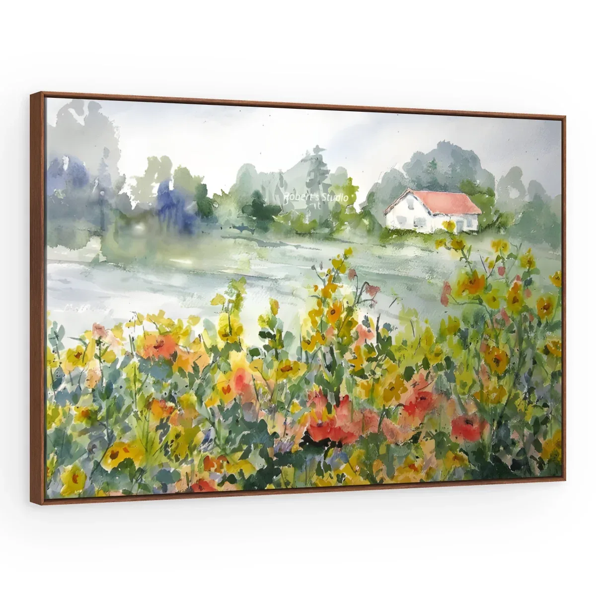 Quadro Decorativo Canvas Campo Aquarela - AF0070
