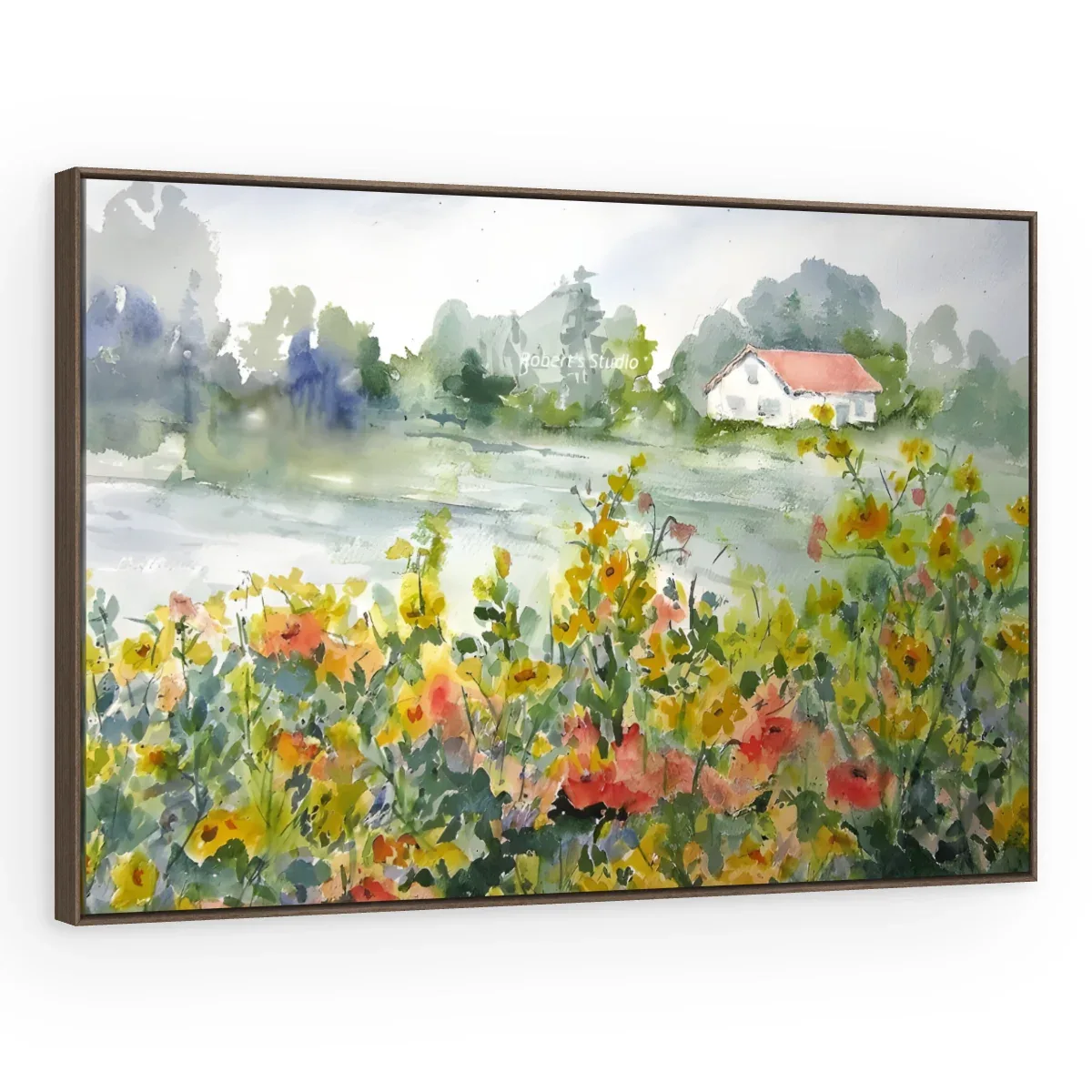 Quadro Decorativo Canvas Campo Aquarela - AF0070