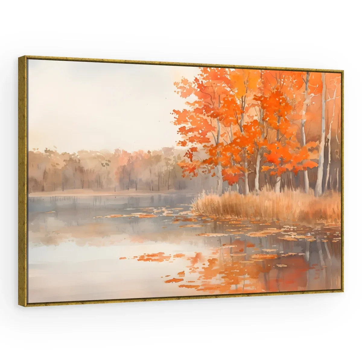 Quadro Decorativo Canvas Lago Outonal - AF0072