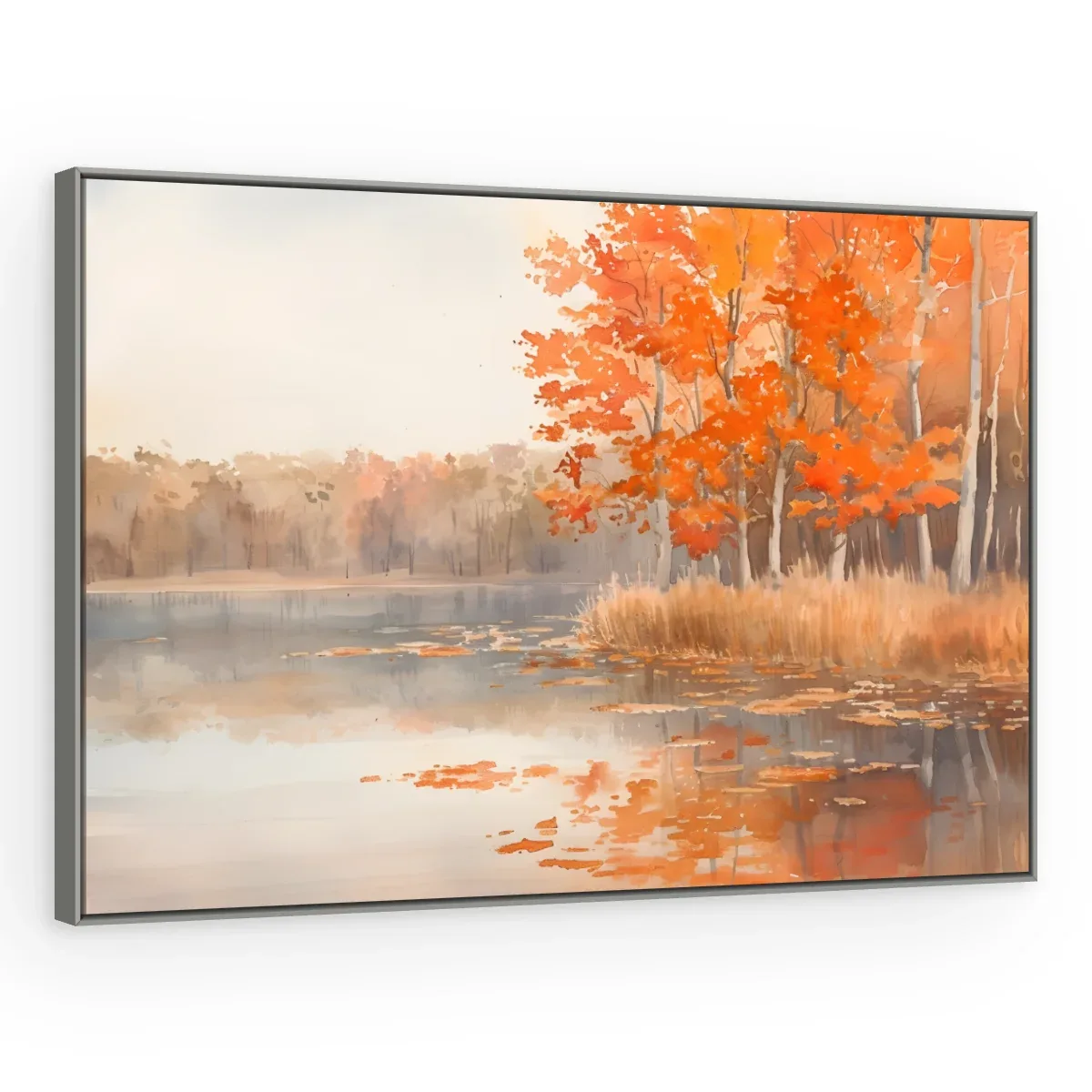 Quadro Decorativo Canvas Lago Outonal - AF0072