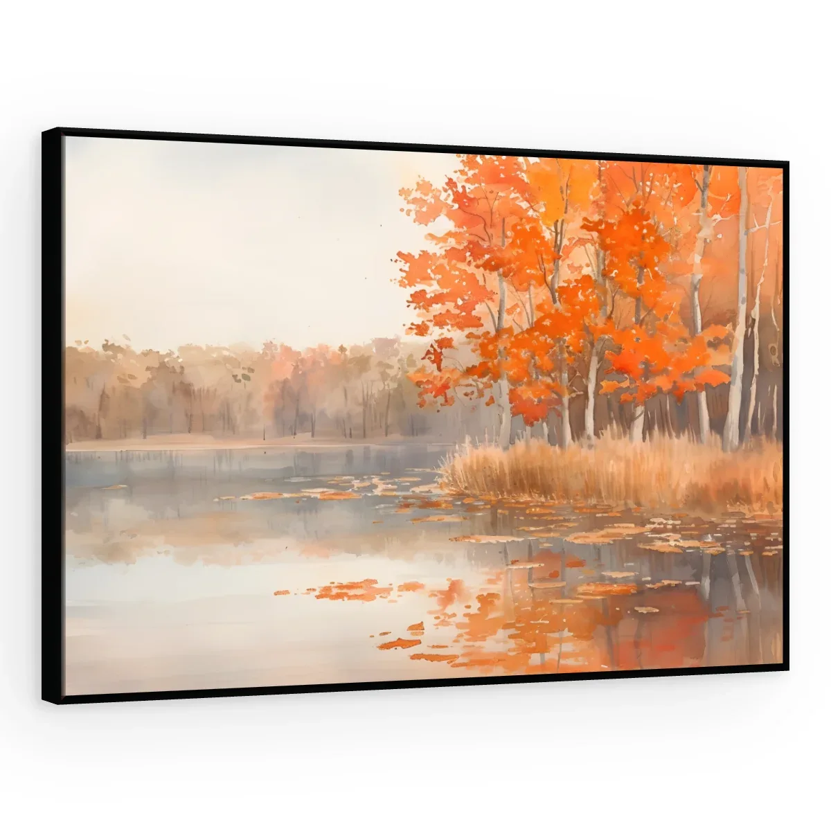 Quadro Decorativo Canvas Lago Outonal - AF0072