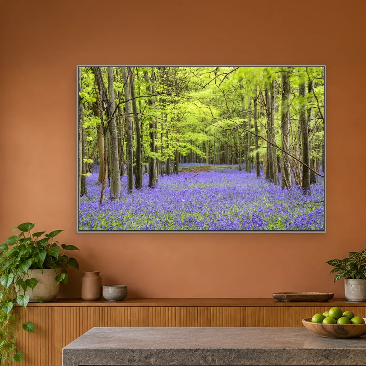 Quadro Decorativo Canvas Bosque Violeta - AF0084