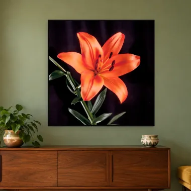 Quadro Decorativo Canvas Lírio Laranja - AF0089