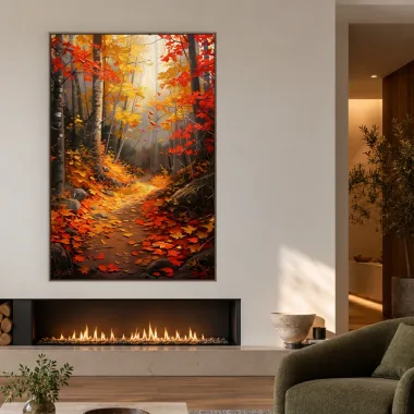 Quadro Decorativo Canvas Trilha Escarlate - AF0098