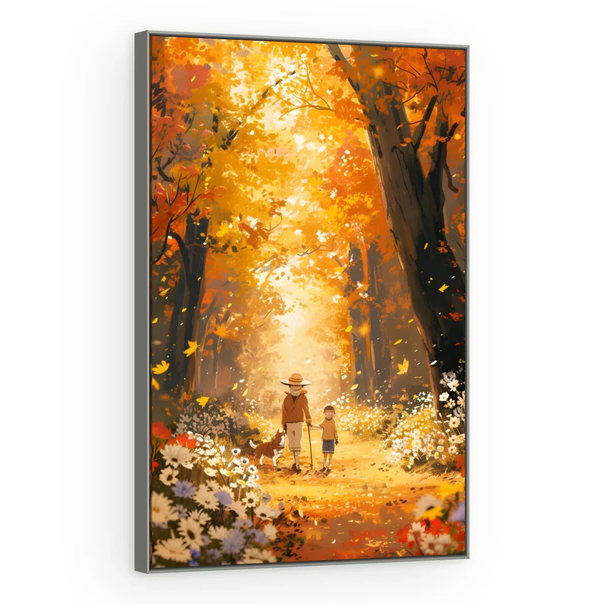 Quadro Decorativo Canvas Passeio Dourado - AF0100