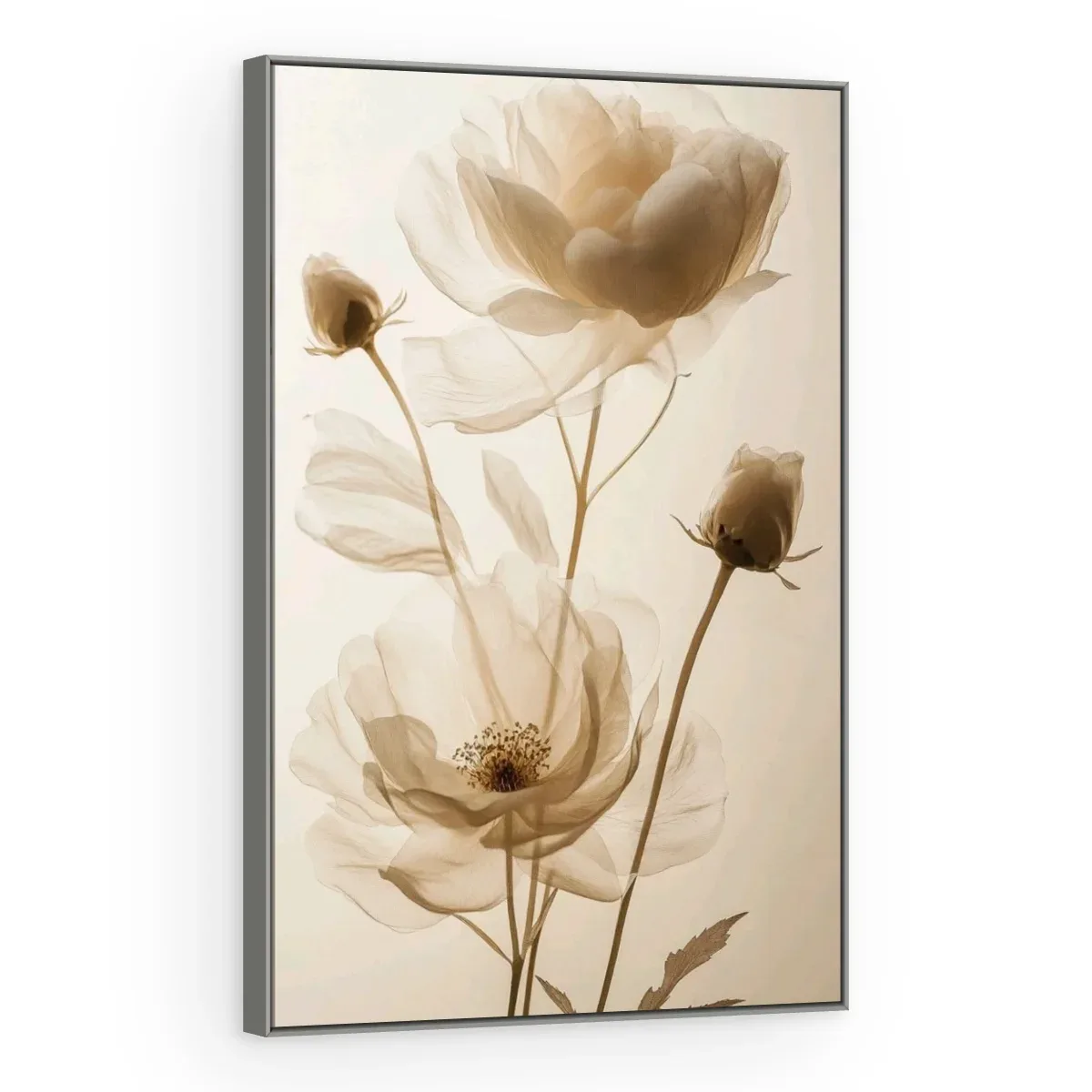 Quadro Decorativo Canvas Flores Nude - AF0102