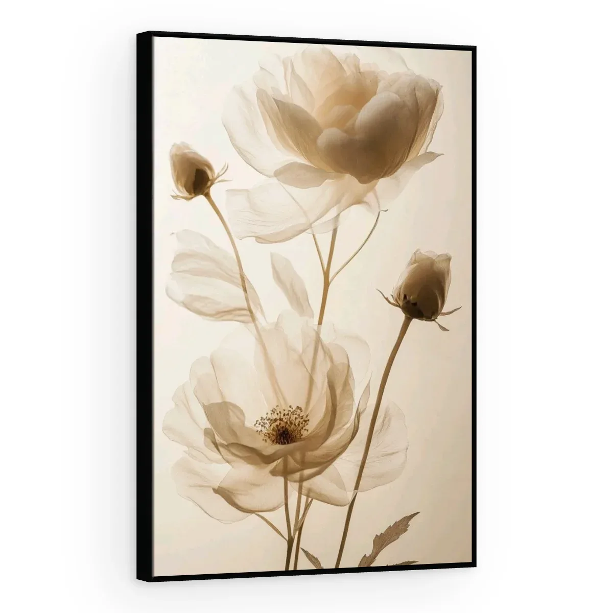 Quadro Decorativo Canvas Flores Nude - AF0102