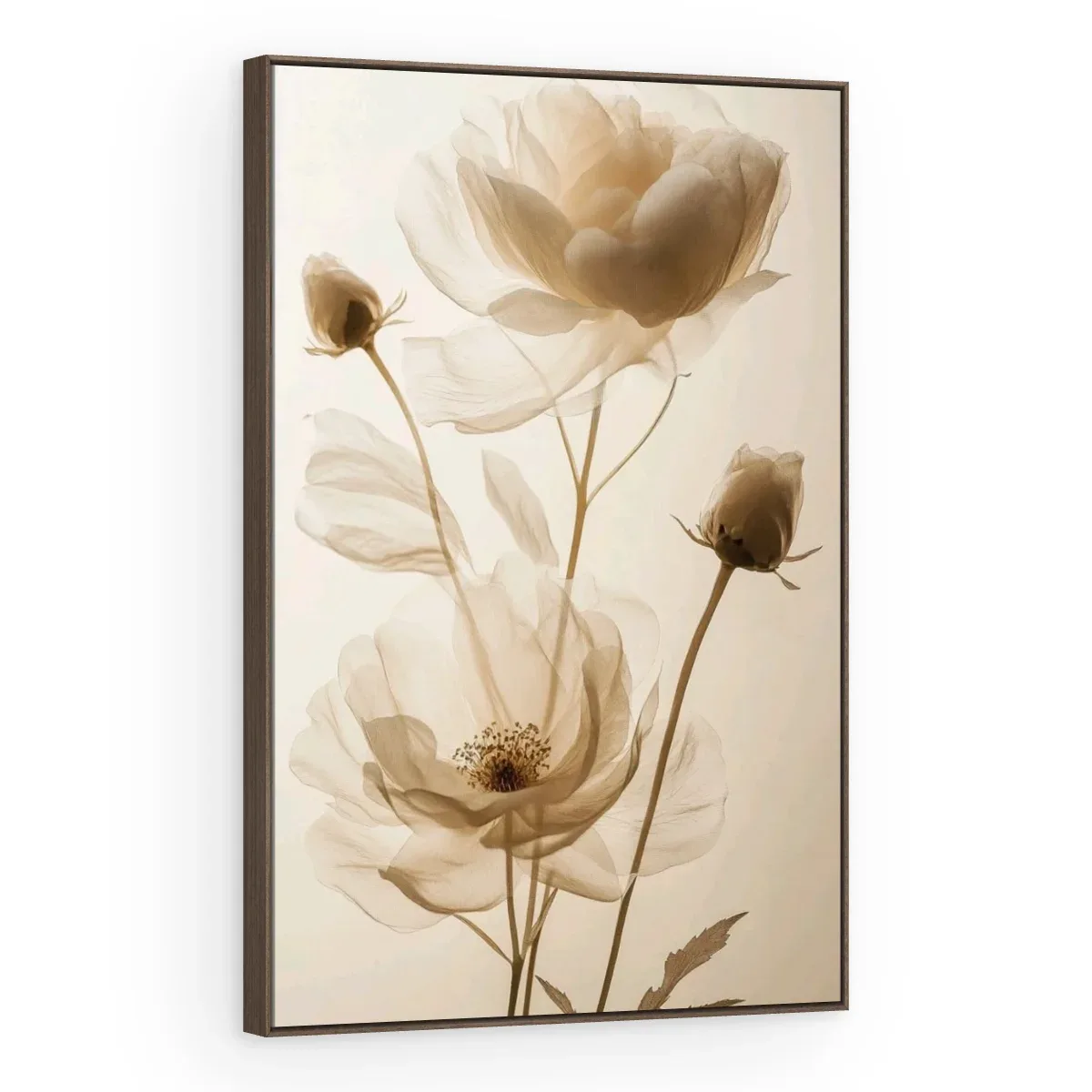 Quadro Decorativo Canvas Flores Nude - AF0102