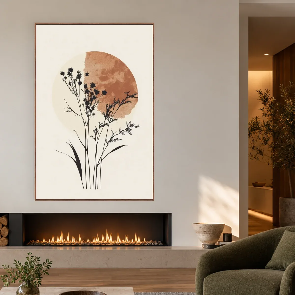 Quadro Decorativo Canvas Flores Boho - AF0105
