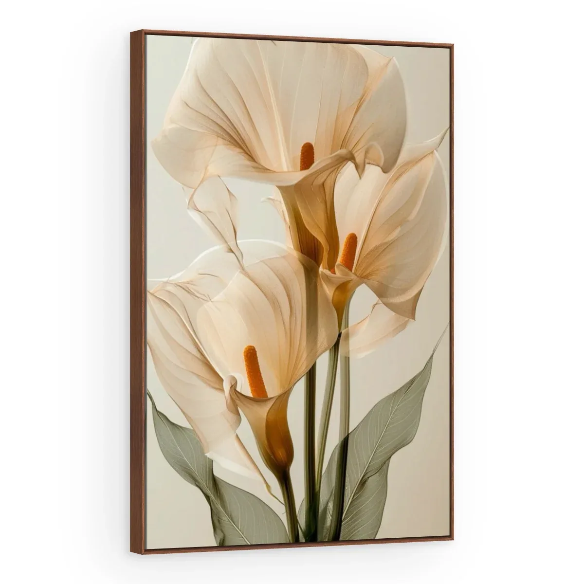 Quadro Decorativo Canvas Callas Pêssego - AF0107