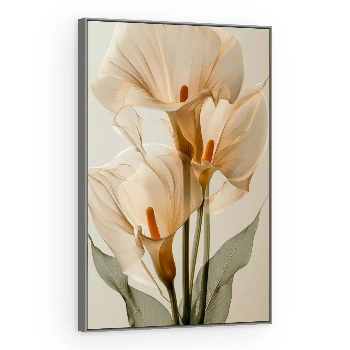 Quadro Decorativo Canvas Callas Pêssego - AF0107