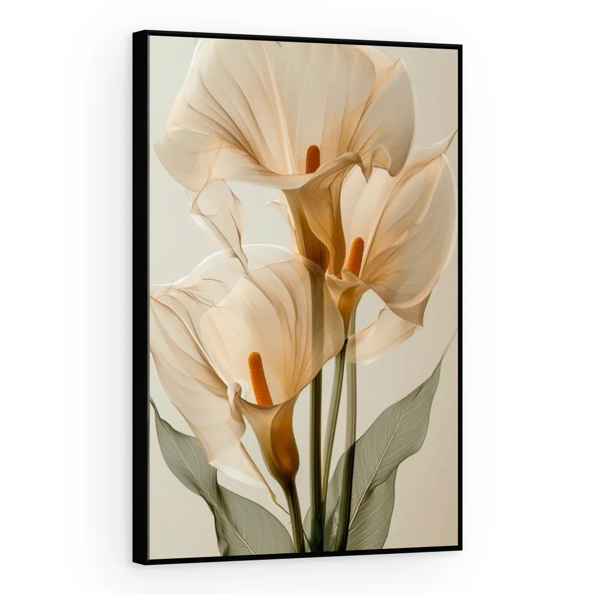 Quadro Decorativo Canvas Callas Pêssego - AF0107