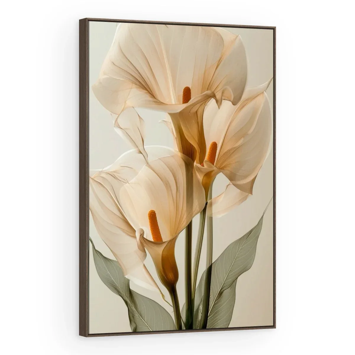 Quadro Decorativo Canvas Callas Pêssego - AF0107