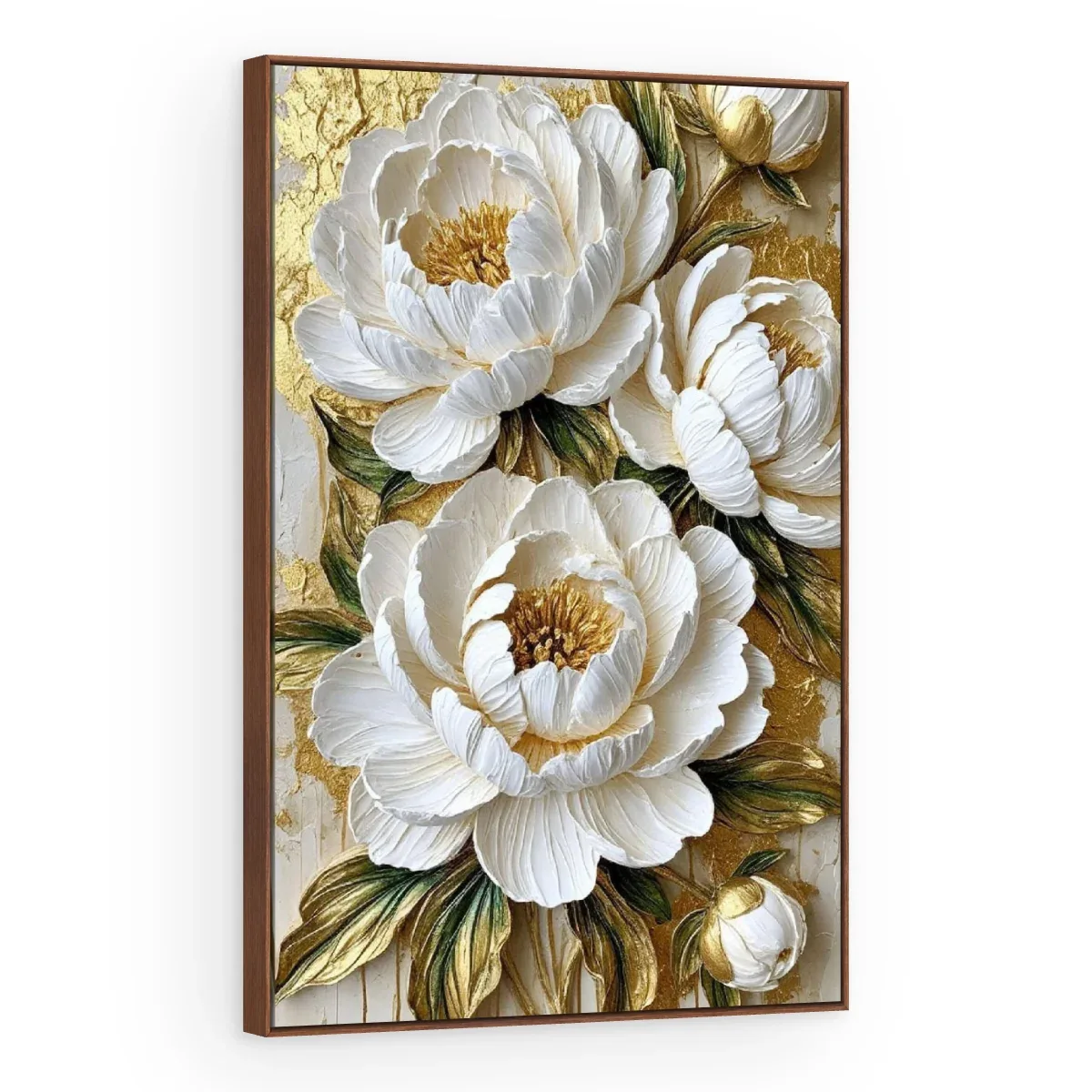 Quadro Decorativo Canvas Peônias Brancas - AF0110