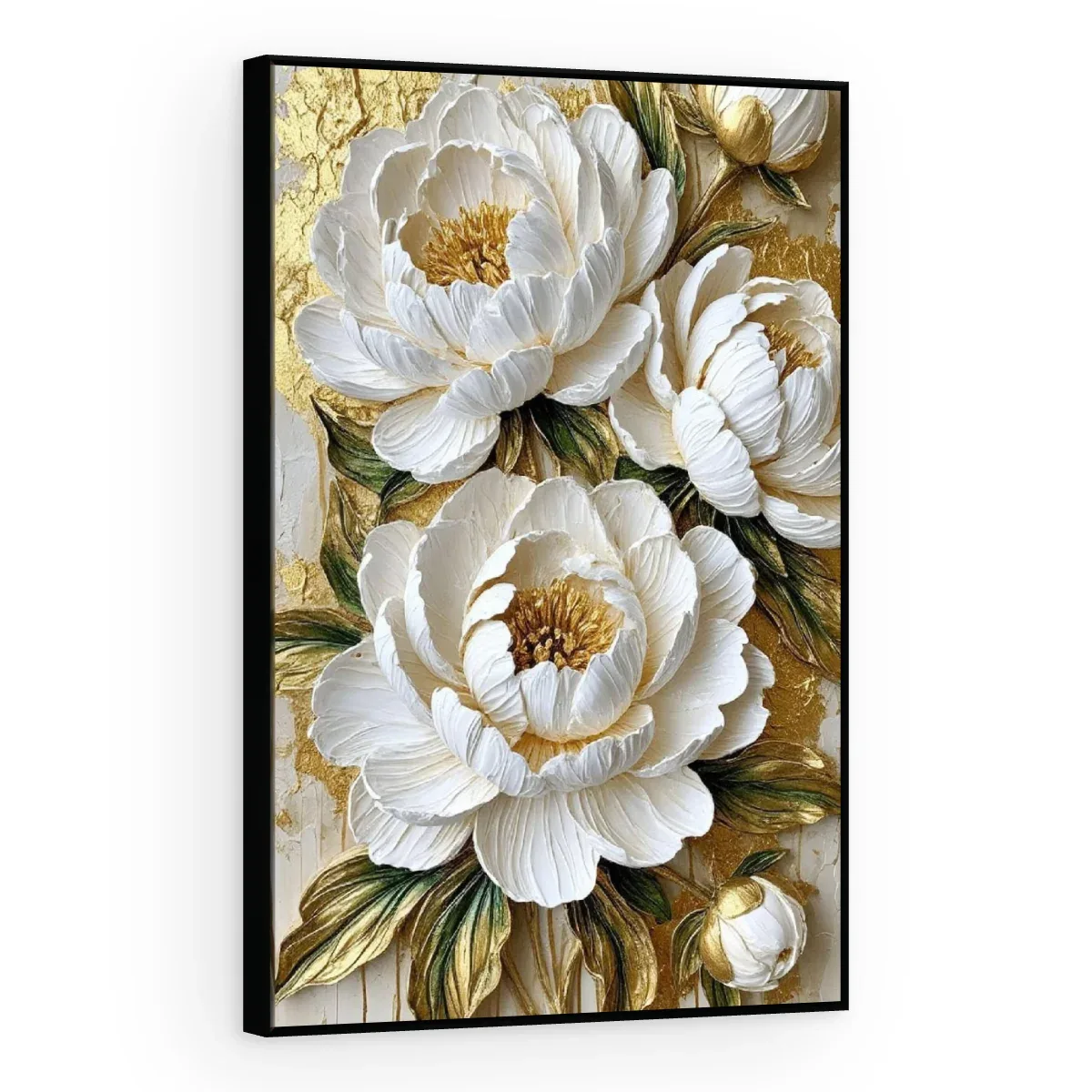 Quadro Decorativo Canvas Peônias Brancas - AF0110