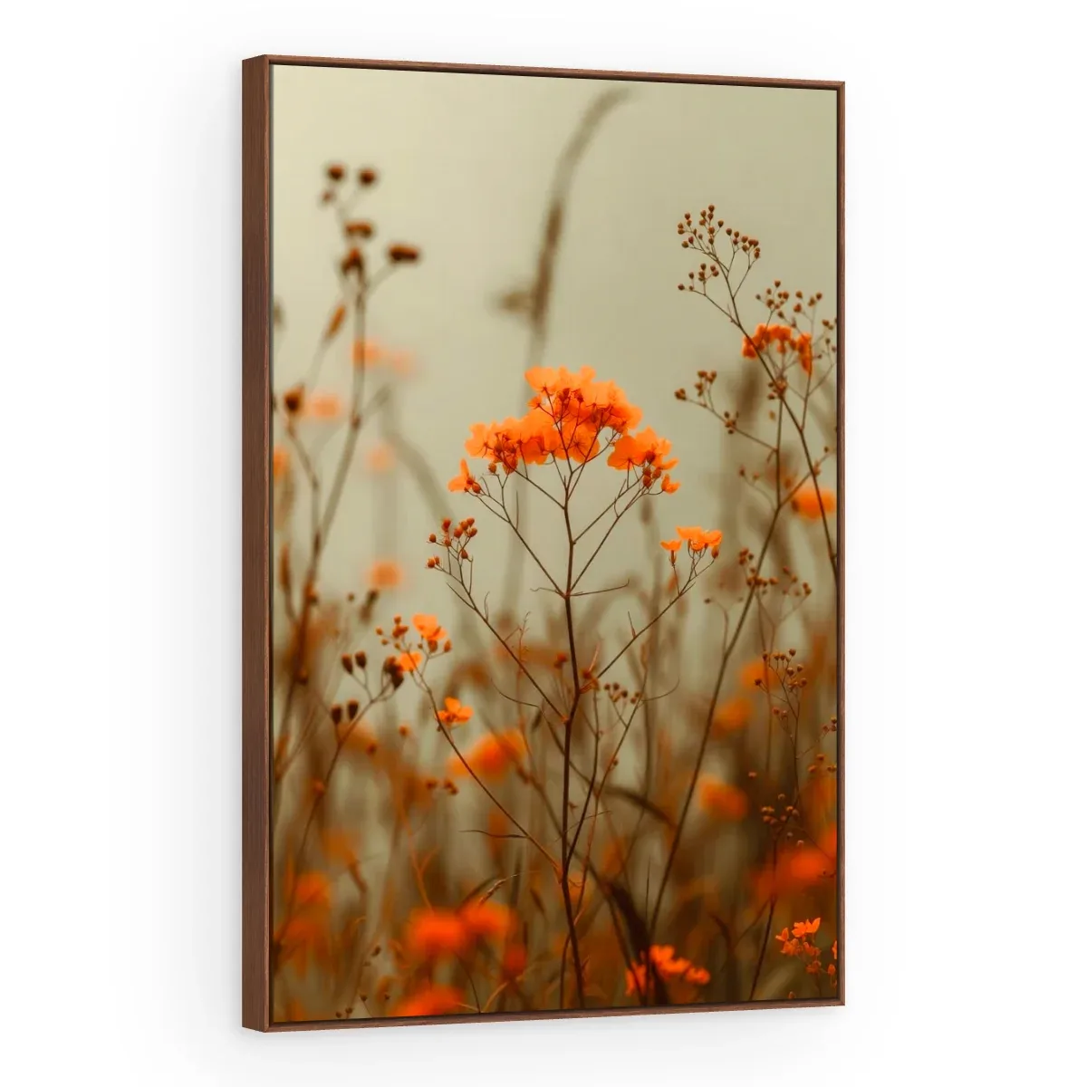 Quadro Decorativo Canvas Flores Alaranjadas - AF0116